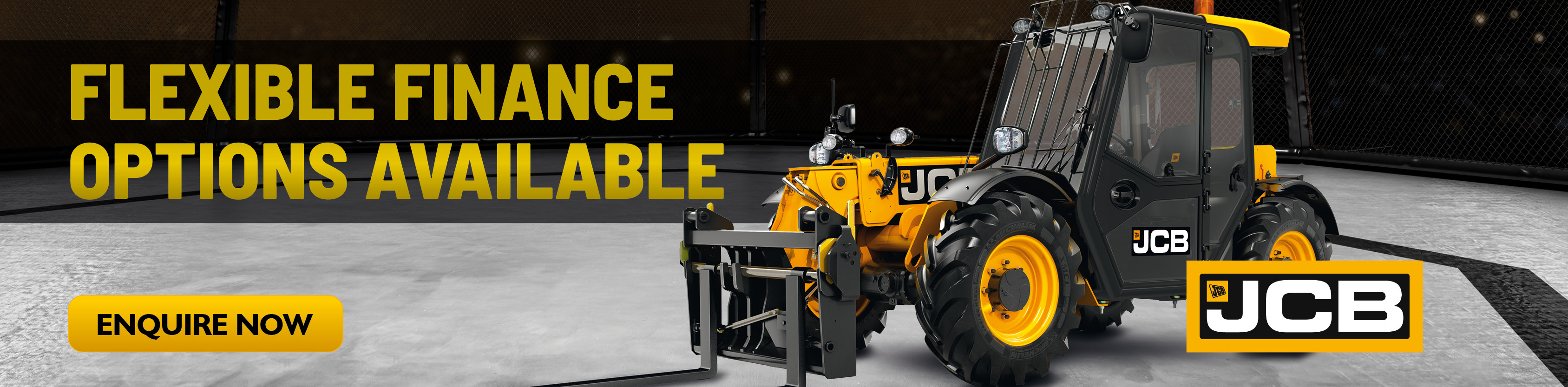Flexible finance options available on JCB telehandlers. Enquire now.